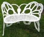 White Butterfly Bench